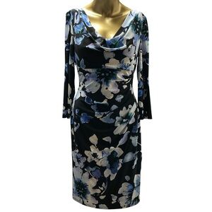 Ralph Lauren Blue Floral Long Sleeve Dress